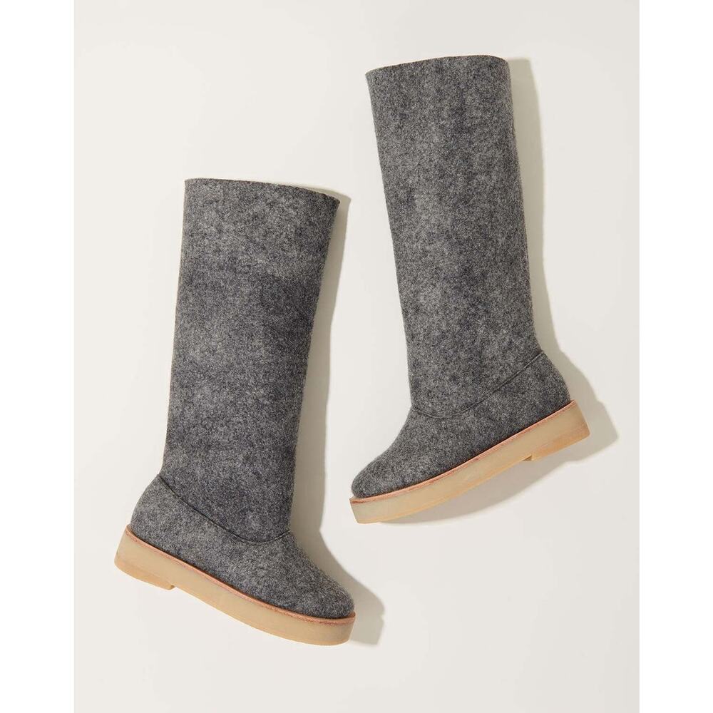 NIB Lauren Manoogian Felt Form Boot in Grey Melange - 38 - Picture 3 of 10